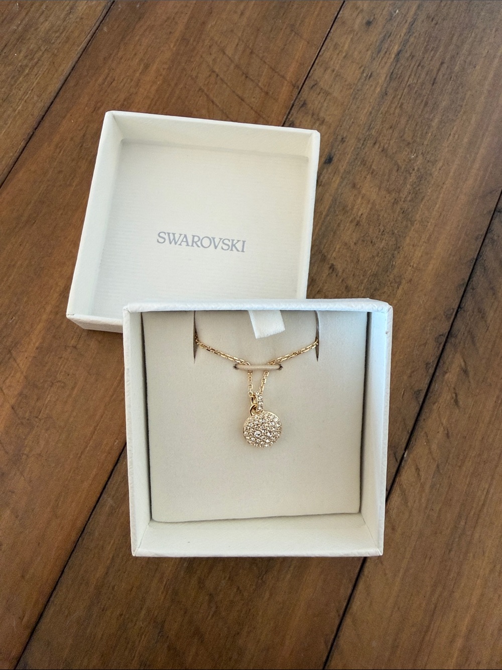 Swarovski Gold Crystal Pavé Necklace